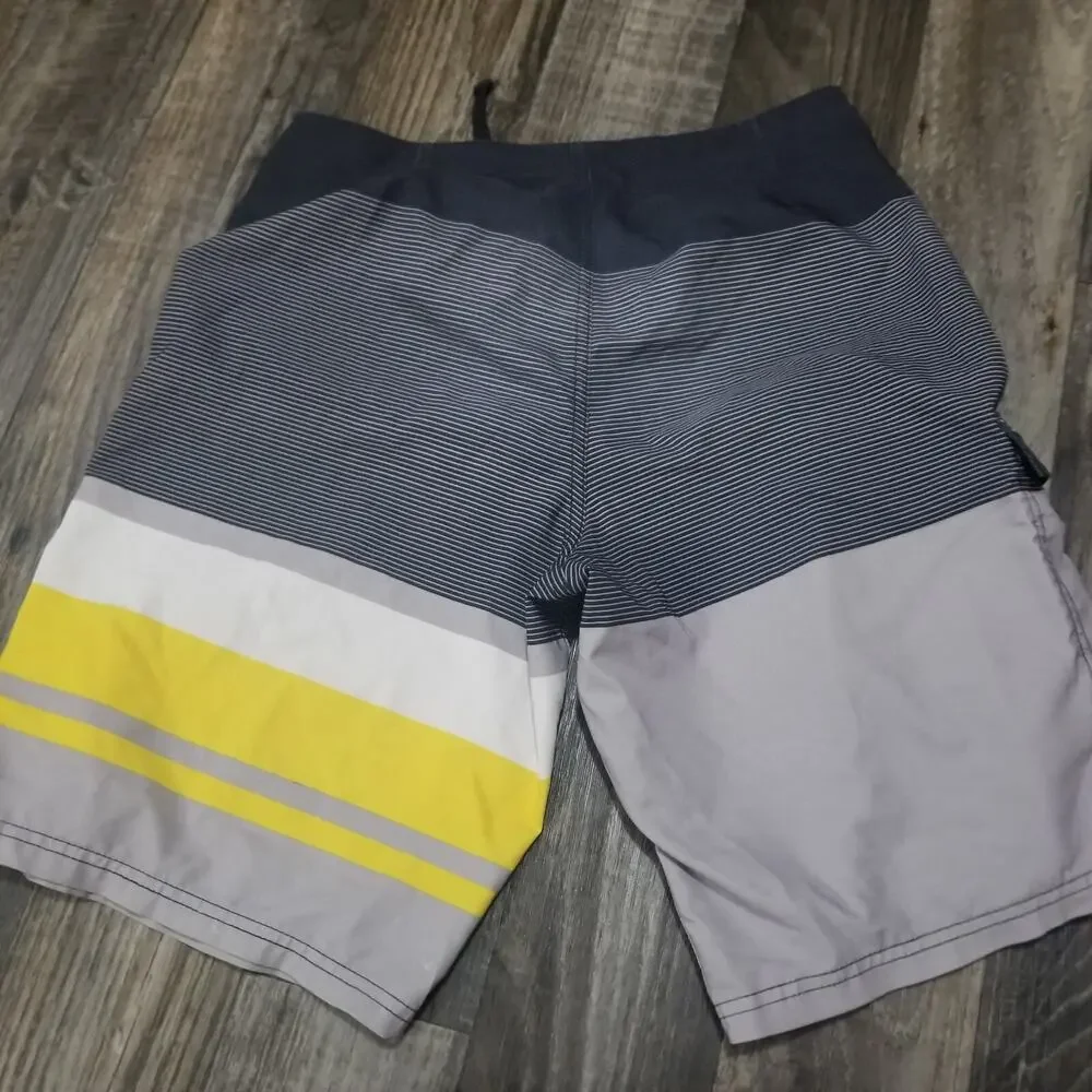 Killer Dana Yellow and Gray Surf Board Shorts Swim Trunks‎ - Men's Size 34
